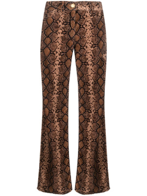 

Snakeskin-print corduroy trousers, PINKO Snakeskin-print corduroy trousers