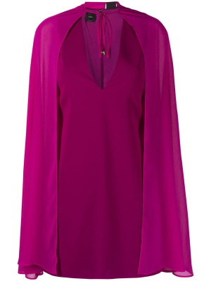 

Semi-sheer cape mini dress, PINKO Semi-sheer cape mini dress