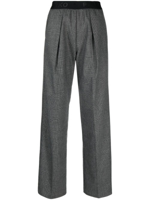 

Logo-waistband checked trousers, PINKO Logo-waistband checked trousers