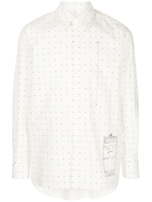 

Numbers-motif cotton shirt, MM6 Maison Margiela Numbers-motif cotton shirt