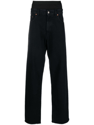 

Layered-effect straight-leg jeans, MM6 Maison Margiela Layered-effect straight-leg jeans