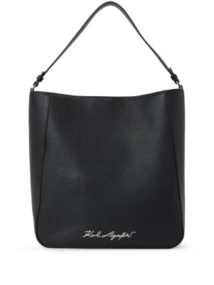 

Hobo pebbled leather shoulder bag, Karl Lagerfeld Hobo pebbled leather shoulder bag