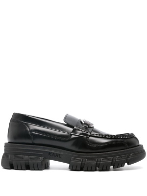 

Logo-plaque ridged-sole loafers, Karl Lagerfeld Logo-plaque ridged-sole loafers