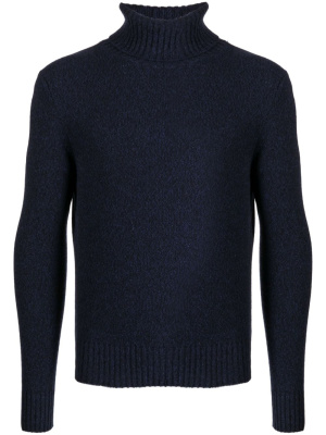

Contrasting-trim roll-neck jumper, AMI Paris Contrasting-trim roll-neck jumper