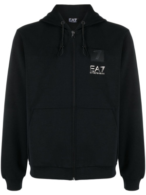 

Logo-print hooded jacket, Ea7 Emporio Armani Logo-print hooded jacket