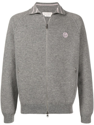 

Embroidered-logo cardigan, Alexander McQueen Embroidered-logo cardigan
