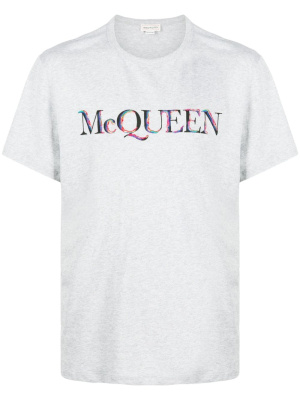 

Logo-print cotton T-shirt, Alexander McQueen Logo-print cotton T-shirt