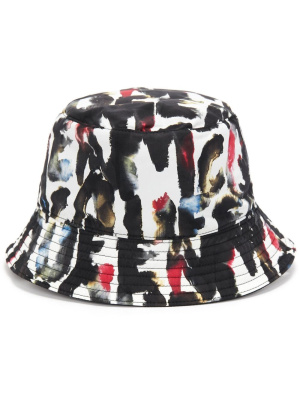 

Watercolour Graffiti reversible bucket hat, Alexander McQueen Watercolour Graffiti reversible bucket hat