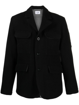 

Lens-detail wool shirt jacket, C.P. Company Lens-detail wool shirt jacket