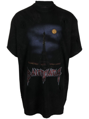 

Graphic-print ripped T-shirt, Balenciaga Graphic-print ripped T-shirt