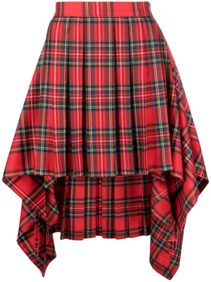 

Checked virgin-wool skirt, Moschino Checked virgin-wool skirt
