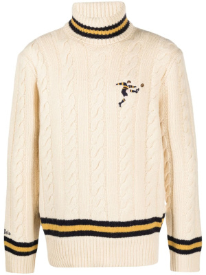 

Logo-embroidered wool blend jumper, Polo Ralph Lauren Logo-embroidered wool blend jumper