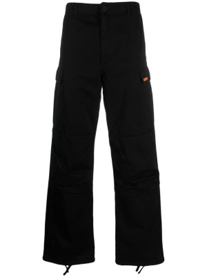

Logo-tag wide-leg trousers, Heron Preston Logo-tag wide-leg trousers