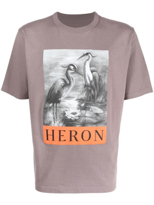 

Heron-print cotton T-shirt, Heron Preston Heron-print cotton T-shirt