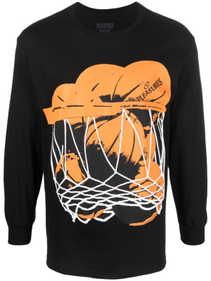 

Logo-print cotton sweatshirt, Pleasures Logo-print cotton sweatshirt