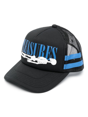 

Logo-print panelled cap, Pleasures Logo-print panelled cap