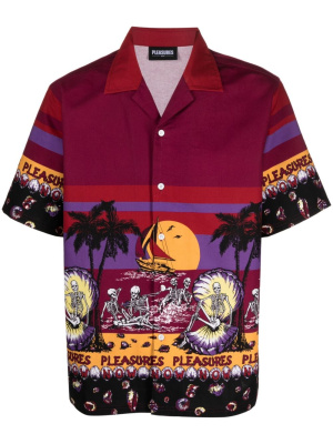

Graphic-print cotton shirt, Pleasures Graphic-print cotton shirt