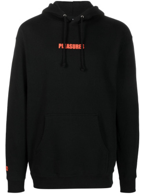 

Logo-print long-sleeve hoodie, Pleasures Logo-print long-sleeve hoodie