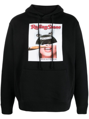 

X Rolling Stone graphic-print hoodie, Pleasures X Rolling Stone graphic-print hoodie