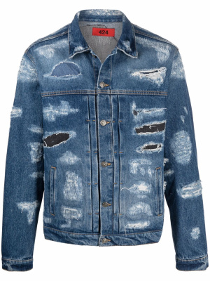 

Distressed denim jacket, 424 Distressed denim jacket