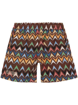 

Jacquard-print basket shorts, Pleasures Jacquard-print basket shorts