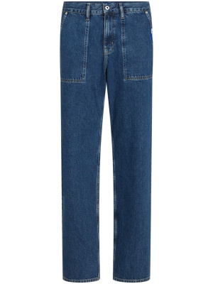 

Logo-patch straight-leg jeans, Karl Lagerfeld Jeans Logo-patch straight-leg jeans