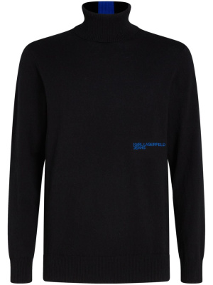 

Logo-embroidered cotton sweatshirt, Karl Lagerfeld Jeans Logo-embroidered cotton sweatshirt