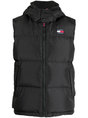 

Logo-patch zip-up gilet, Tommy Jeans Logo-patch zip-up gilet