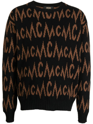 

Intarsia-knit logo cashmere jumper, MCM Intarsia-knit logo cashmere jumper
