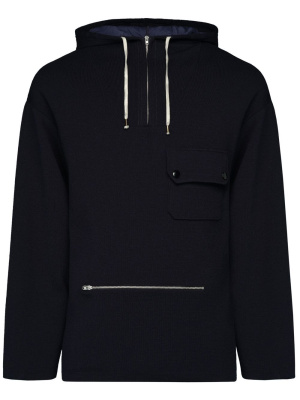 

Drawstring hooded jumper, Maison Margiela Drawstring hooded jumper