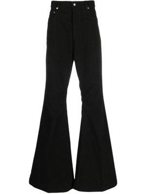 

Button-up organic cotton flared trousers, Rick Owens Button-up organic cotton flared trousers