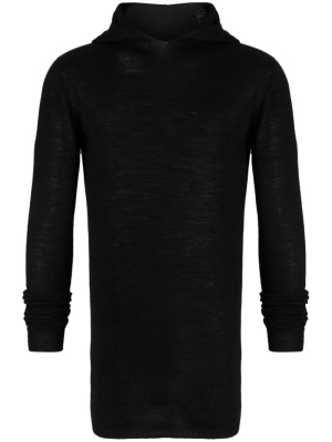 

Hooded virgin wool jumper, Rick Owens Hooded virgin wool jumper