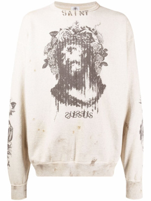 

Logo crew-neck sweatshirt, SAINT MXXXXXX Logo crew-neck sweatshirt