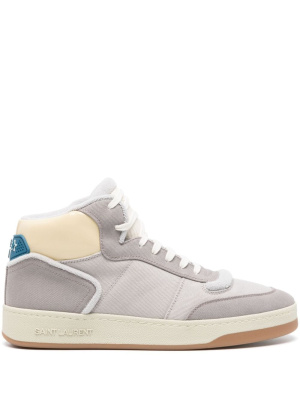 

SL/80 leather lace-up sneakers, Saint Laurent SL/80 leather lace-up sneakers