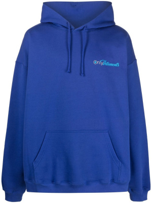 

Logo print drawstring hoodie, VETEMENTS Logo print drawstring hoodie