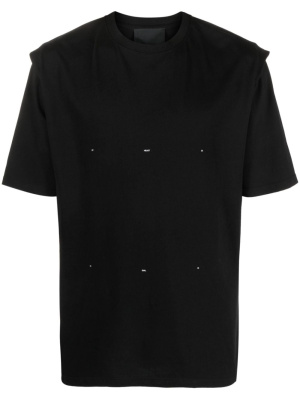 

Outline logo~print cotton T-shirt, HELIOT EMIL Outline logo~print cotton T-shirt