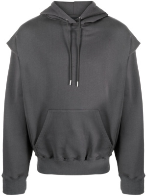

Outline logo-print cotton hoodie, HELIOT EMIL Outline logo-print cotton hoodie