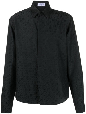 

Logo-print silk-cotton shirt, Off-White Logo-print silk-cotton shirt