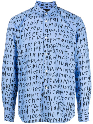 

Text-print classic-collar shirt, Comme Des Garçons Homme Plus Text-print classic-collar shirt