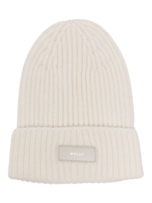 

Haube logo-patch wool beanie, Bally Haube logo-patch wool beanie