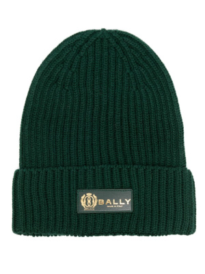 

Haube logo-patch wool beanie, Bally Haube logo-patch wool beanie