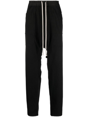 

Drop-crotch organic cotton track pants, Rick Owens DRKSHDW Drop-crotch organic cotton track pants