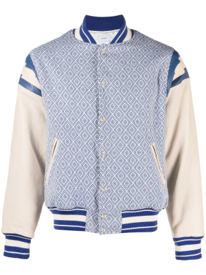 

Diamond-jacquard baseball jacket, Rhude Diamond-jacquard baseball jacket