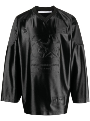 

Logo-embossed hockey jersey, Alexander Wang Logo-embossed hockey jersey