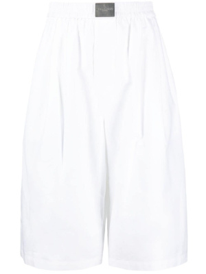 

Logo-plaque knee-length cotton shorts, Alexander Wang Logo-plaque knee-length cotton shorts