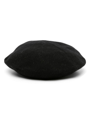 

Intarsia-knit felted beret, Moschino Intarsia-knit felted beret