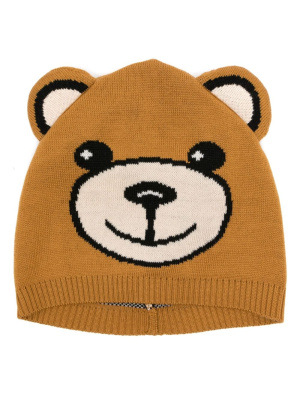 

Teddy Bear-motif wool beanie, Moschino Teddy Bear-motif wool beanie