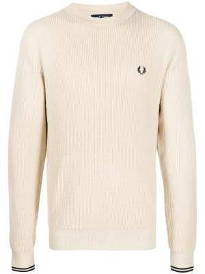 

Logo-embroidered cotton jumper, Fred Perry Logo-embroidered cotton jumper