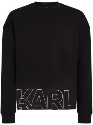 

Logo-print crew-neck sweatshirt, Karl Lagerfeld Logo-print crew-neck sweatshirt