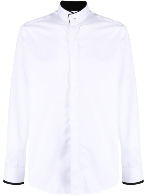 

Contrast-trim cotton shirt, Karl Lagerfeld Contrast-trim cotton shirt